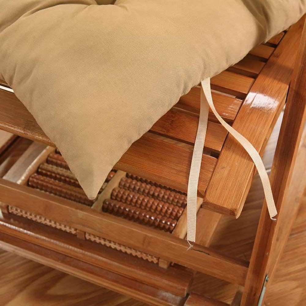 Cojín grueso para silla mecedora de patio con 6 lazos, cojín para silla reclinable de respaldo alto, tapete para silla relajada, cojín de asiento de