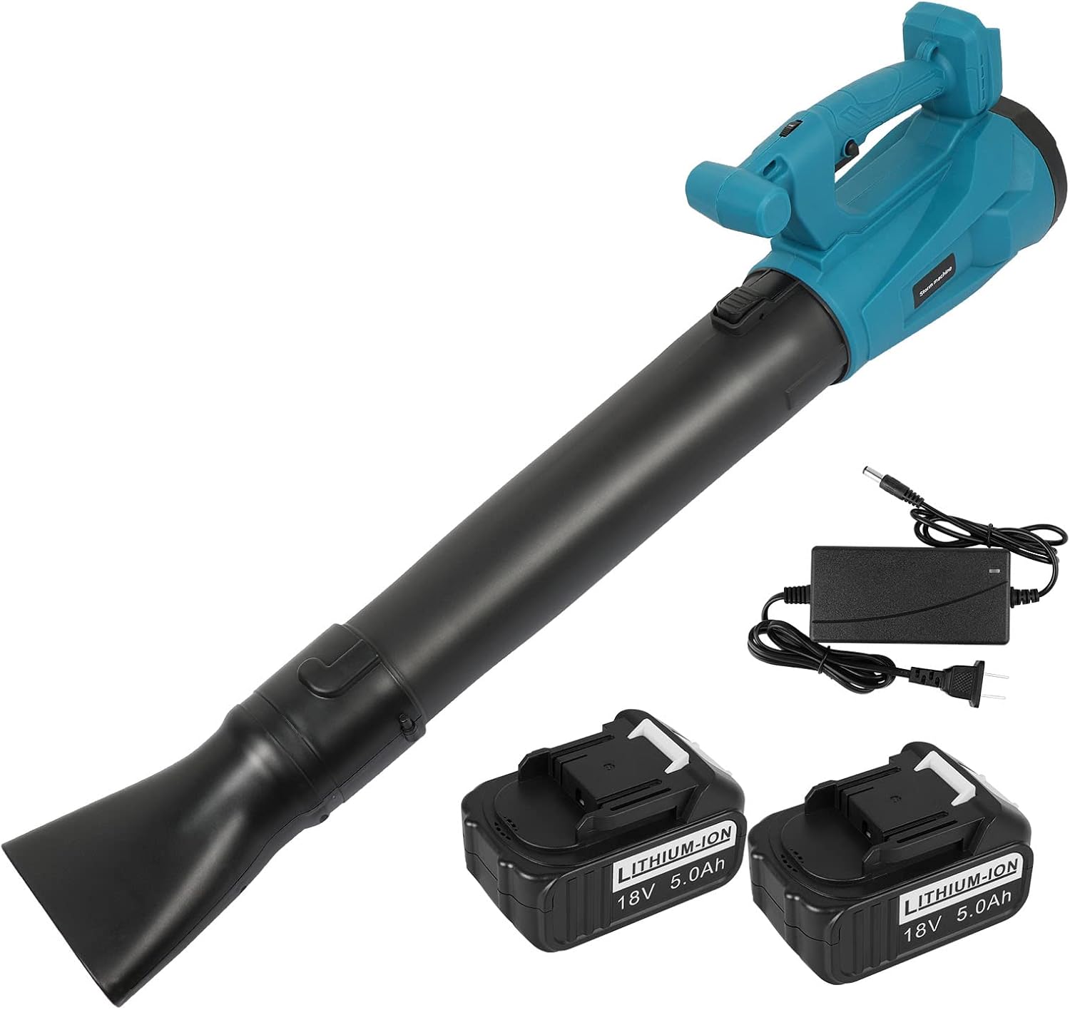ARyee Soplador de hojas inalámbrico, soplador de hojas eléctrico de 20 V para el cuidado del césped con batería de 5.0 Ah y cargador rápido, modo de