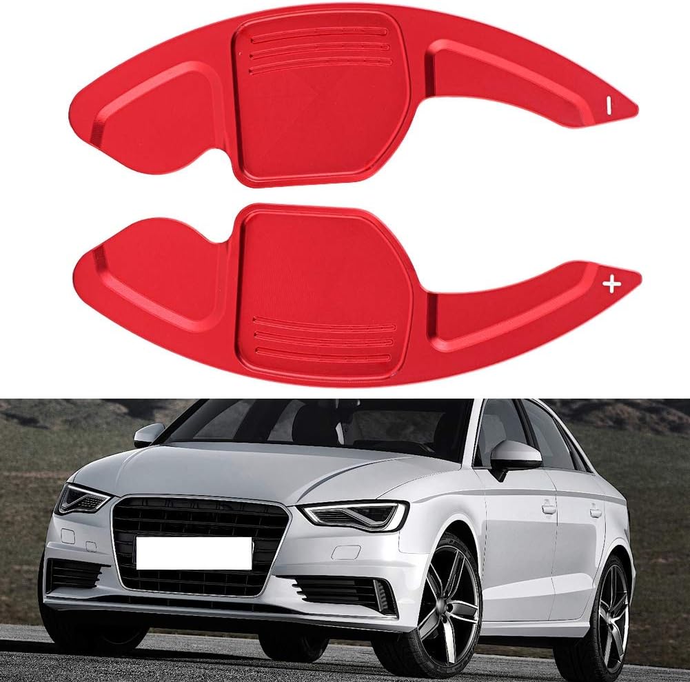 Qiilu Paleta de cambio de palanca de cambios para volante de coche, hoja de extensión para A3 A4L A5 A6L A78 S3567 SQ5 RS36 R8 Q357 (2 piezas)