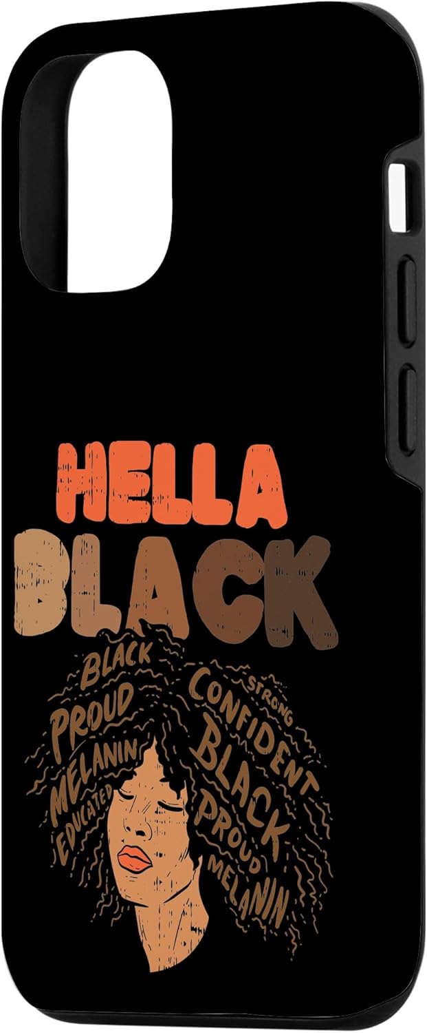 Funda de regalo para iPhone 13 Hella Black Melanin Afro Woman African Pride BLM
