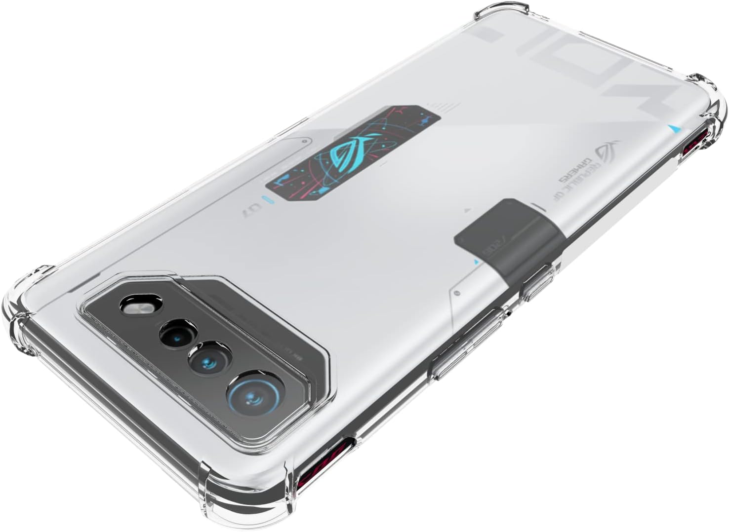 Funda para ASUS ROG teléfono 77 Ultimate Clear TPU cuatro esquinas cubierta protectora transparente suave