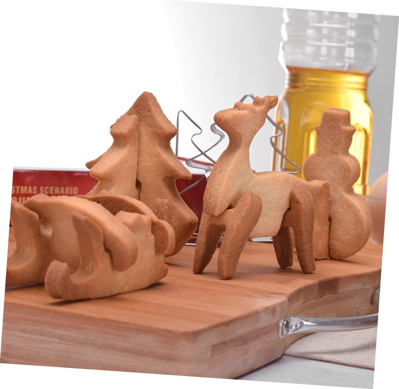 ABOOFAN 36 Pcs Gingerbread Cookie Cutter Christmas Baking Cutters Cookie Cutters for Baking Christmas Cookie Cutter Reindeer Cookie Cutters Xmas