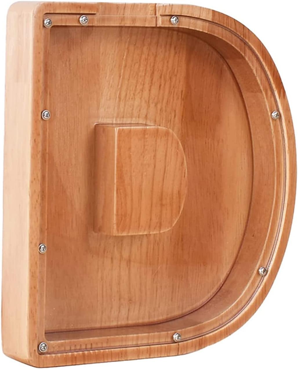 Alcancía de madera con letras para niños y niñas, 26 letras del alfabeto, personalizadas, caja de ahorro de dinero transparente, regalo creativo
