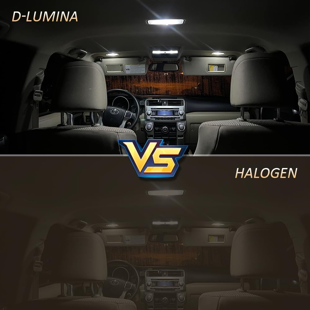 D-Lumina Cubierta de luz interior de techo transparente con PCB LED blanco para Dodge Dakota 2004-2011 y Dodge Durango 2004-2008, kit de lámpara de