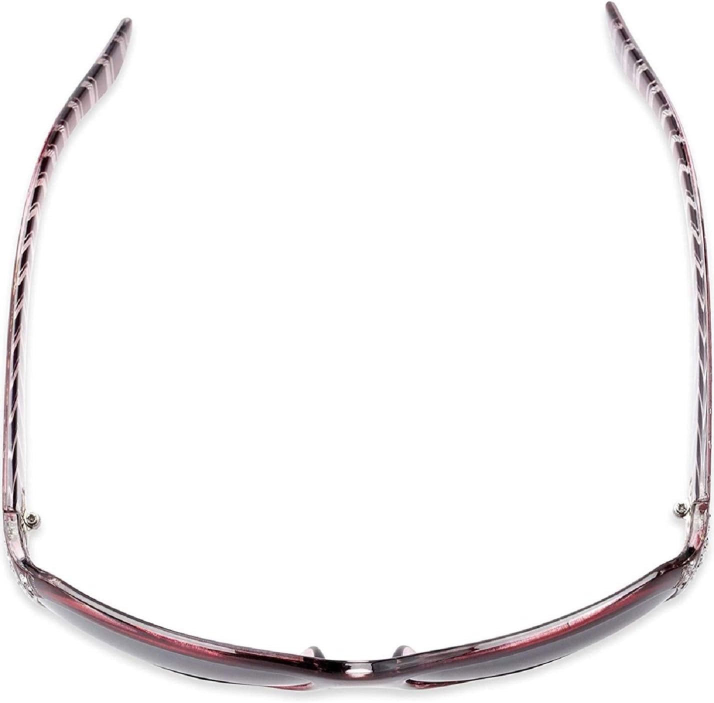 The Jazzy – Lentes de sol bifocales de lectura, lentes de diamantes de imitación, lectores tintados para mujer + 2.50 rojo
