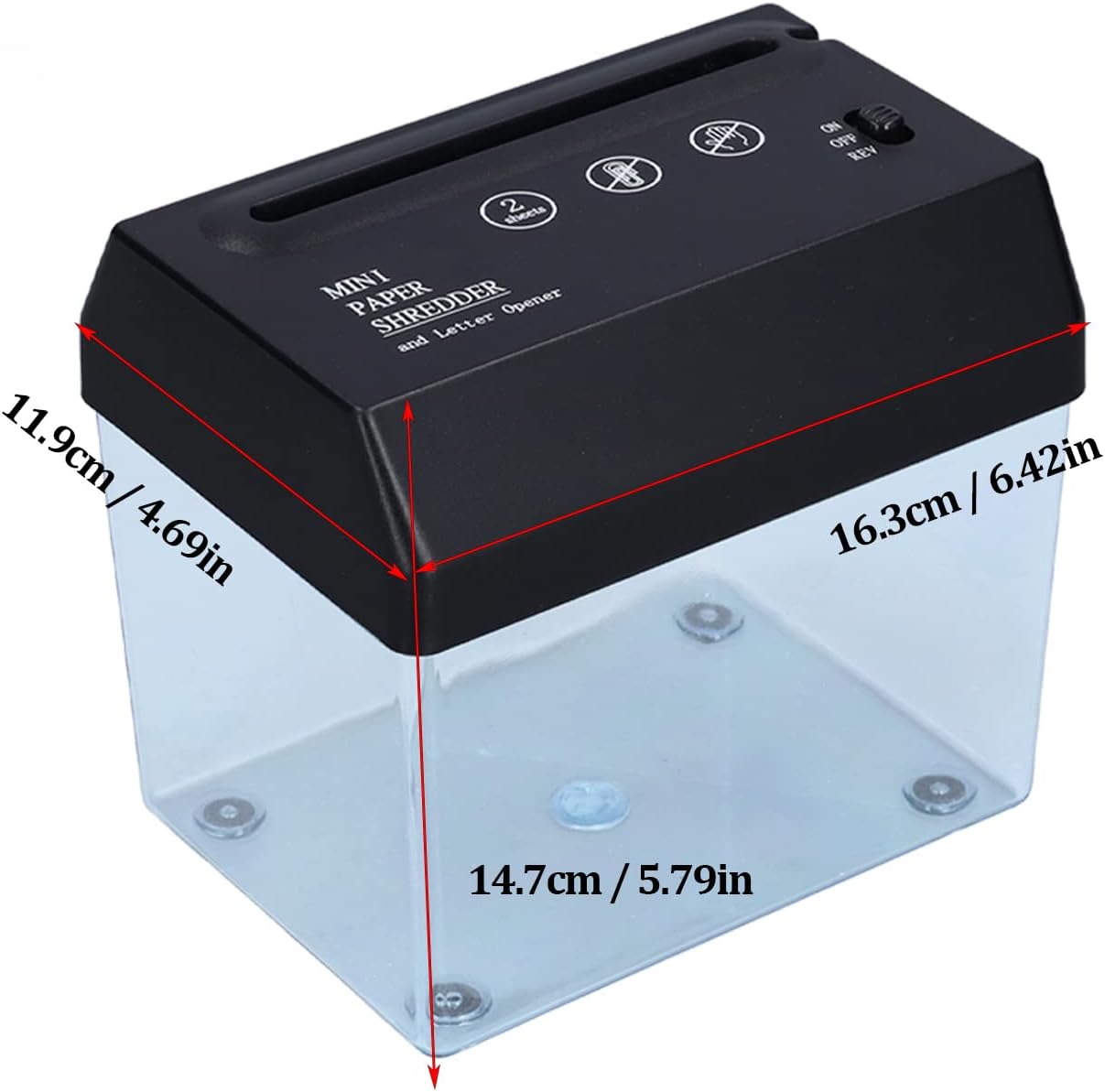 Mini trituradora de papel eléctrica portátil con cuchillo de metal, fácil operación, ideal para oficina, escuela, familia