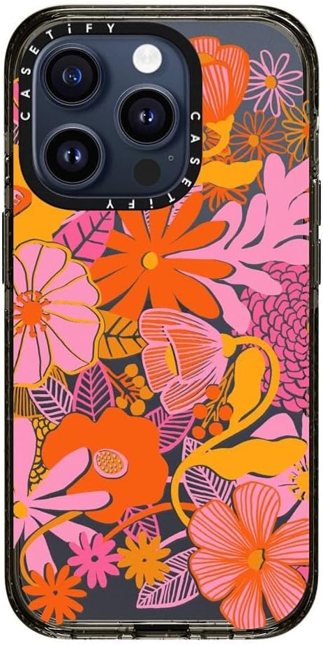 CASETiFY Impact – Funda para iPhone 15 Pro 4 veces probada contra caídas de grado militar, protección contra caídas de 8.2 pies  Estampado de flores
