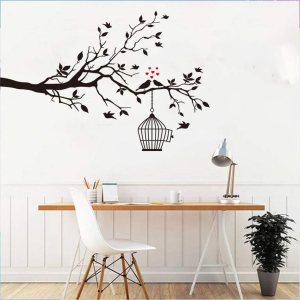 Bird Tree Branch Wall Decal – Birds Trees Wall Sticker Family TV Background Removable Vinyl Mural Wallpaper for Livingroom Kid Baby Nursery Room DIY Bird Tree Branch Wall Decal – Birds Trees Wall Sticker Family TV Background Removable Vinyl Mural Wallpaper for Livingroom Kid Baby Nursery Room DIY