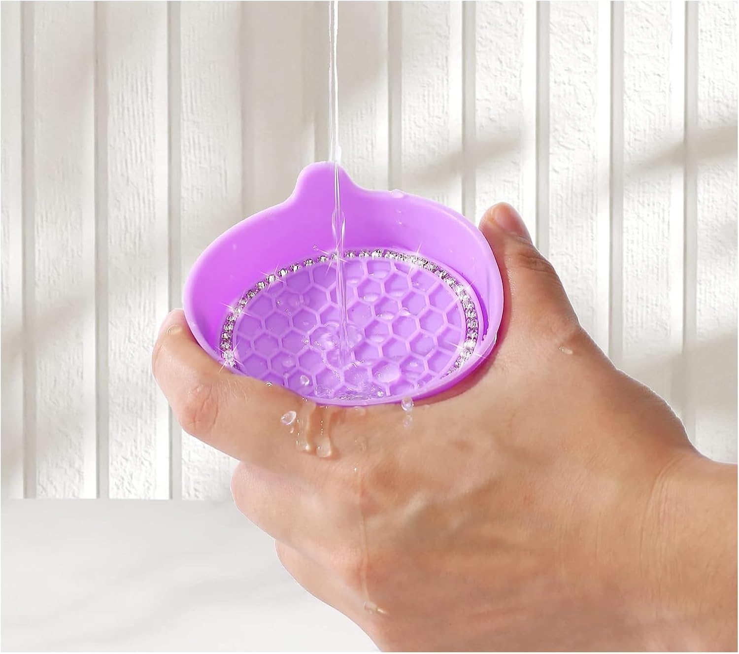 Paquete de 2 posavasos para automóvil, portavasos antideslizantes universales con diamantes de imitación de cristal, para atrapar y contener