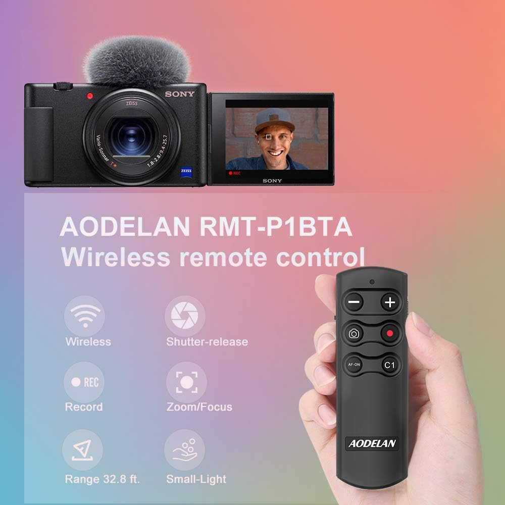 Control remoto inalámbrico de cámara de liberación del obturador para Sony A7 III, A7R III, A6100, A6400, A6600, RX100 VII, RX0 II, A7R IV, A9, A9
