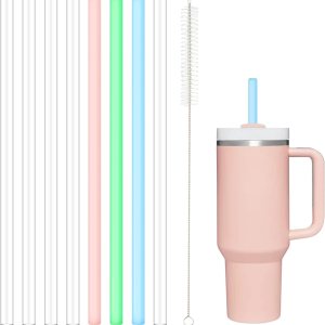 Paquete de 8 popotes de repuesto para vaso Stanley de 40 onzas y 30 onzas, 12 pulgadas de largo y 0.4 pulgadas de ancho, popotes de Tritan Paquete de 8 popotes de repuesto para vaso Stanley de 40 onzas y 30 onzas, 12 pulgadas de largo y 0.4 pulgadas de ancho, popotes de Tritan