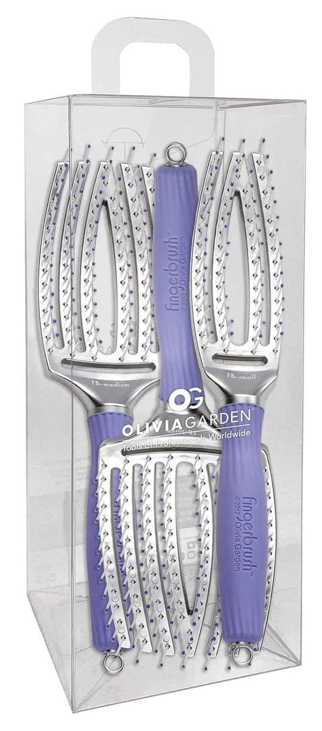 Olivia Garden FingerBrush – Cepillo para el cabello con paleta, para abrazar el cuero cabelludo y ventilado