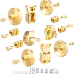 Hobbypark Nudillos de dirección, pesos de rueda de diferencia, cubierta delantera y trasera, extendida de 0.276 in, adaptadores de cubos hexagonales Hobbypark Nudillos de dirección, pesos de rueda de diferencia, cubierta delantera y trasera, extendida de 0.276 in, adaptadores de cubos hexagonales