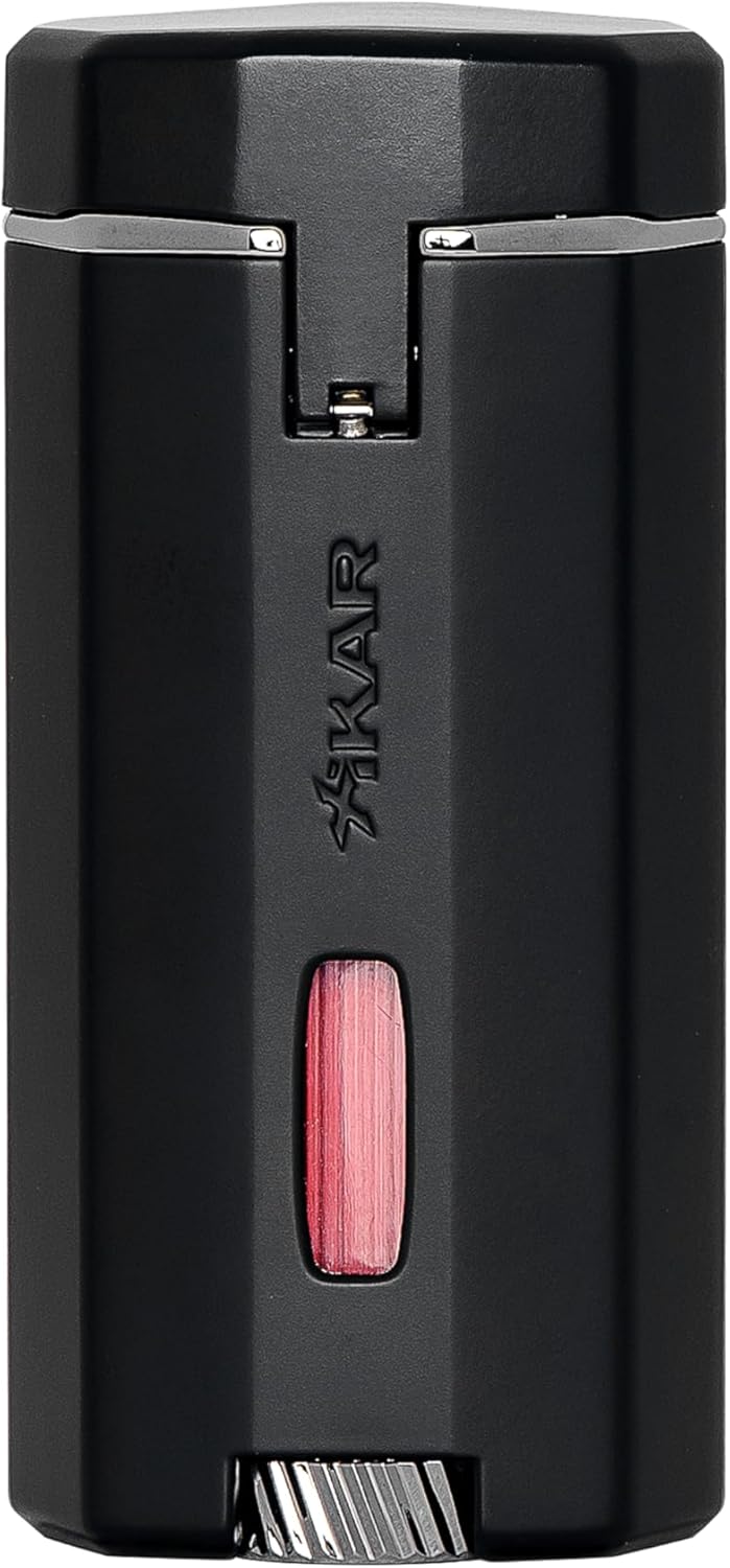 Xikar Meridian – Encendedor de cigarros con triple llama suave, potente, elegante, innovador, encendido fiable, barra de rodillo grande y fácil de