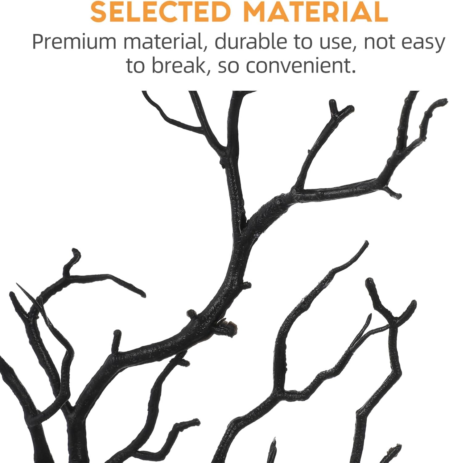 Garneck Ramas de árbol secas de cuernos artificiales, 4 ramas de árbol de plástico de 13.8 pulgadas, ramas de manzanita para decorar arte, ramas de
