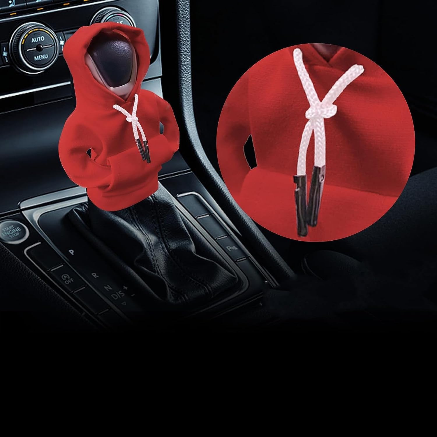 Funda para palanca de cambios de automóvil, suéter divertido con perilla de palanca de cambios, sudadera con capucha para decoración y protección de