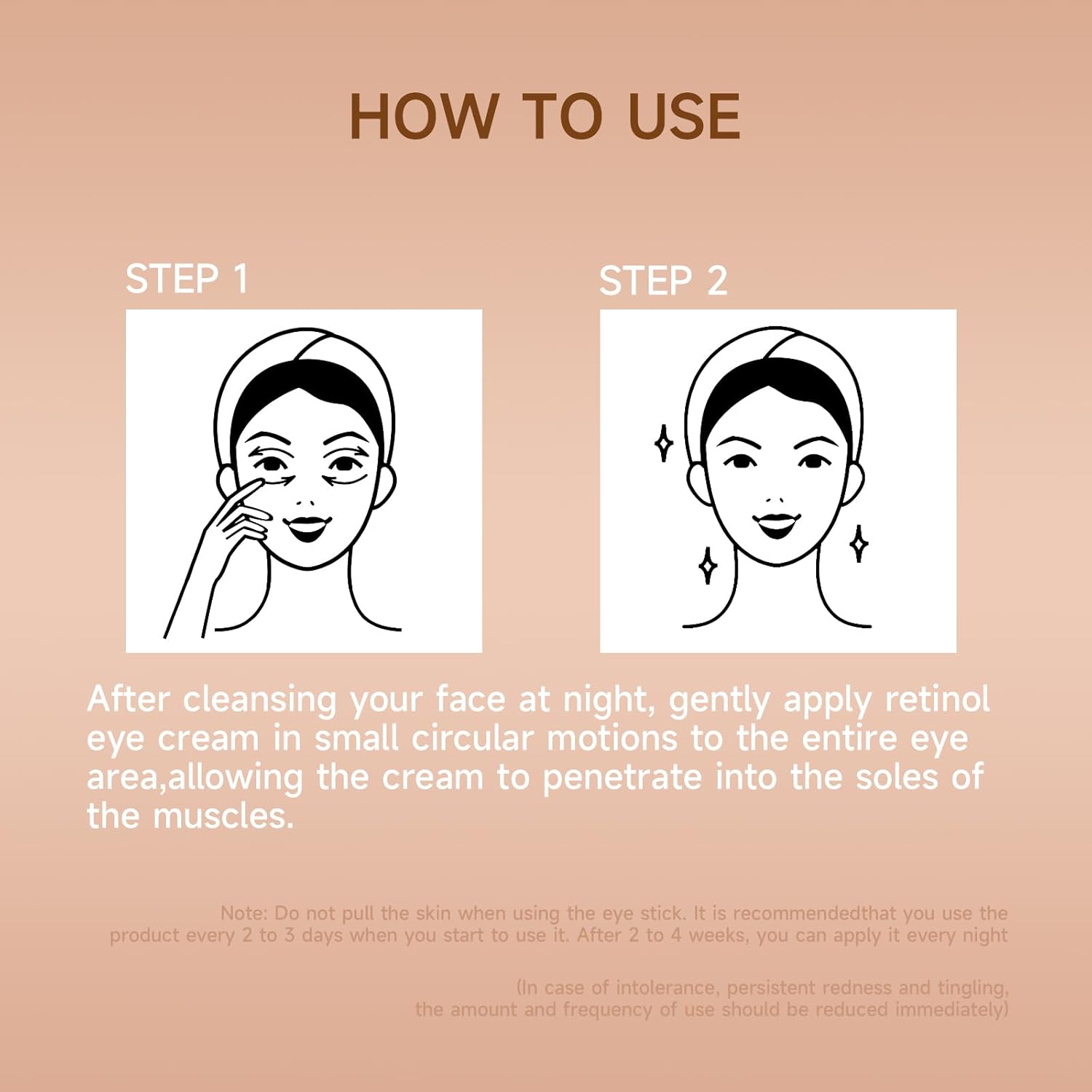 VSTYLE Crema de ojos Stick Eye Blam Body Moisturizing Stick Neck Cream Retinol Portable Eye Skin Stick Anti-arrugas Eliminación de ojeras