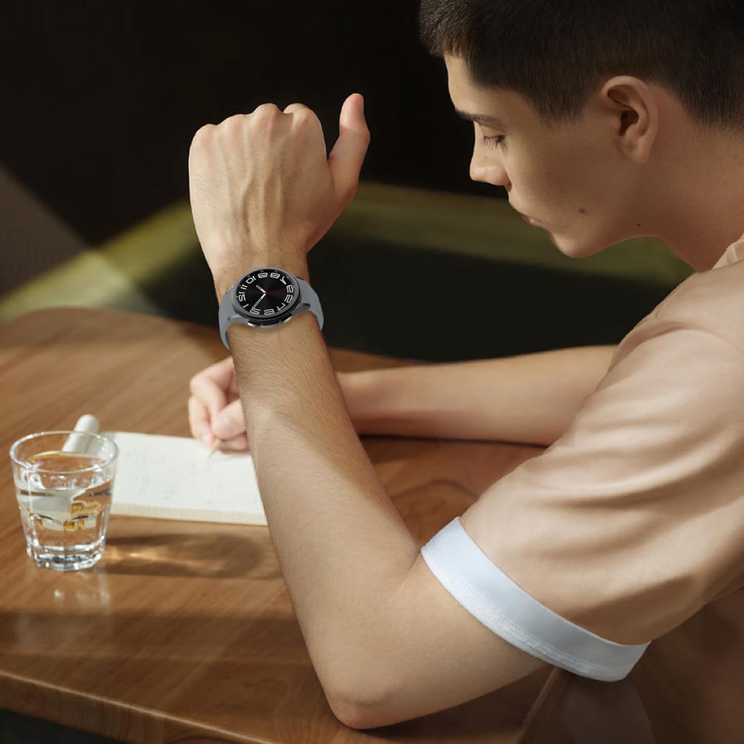 Paquete de 2 correas sin huecos compatibles con Samsung Galaxy Watch 6 5 4 Band 1.575 in 1.732 inGalaxy Watch 6 Classic 1.850 in 1.693 inWatch 5 Pro