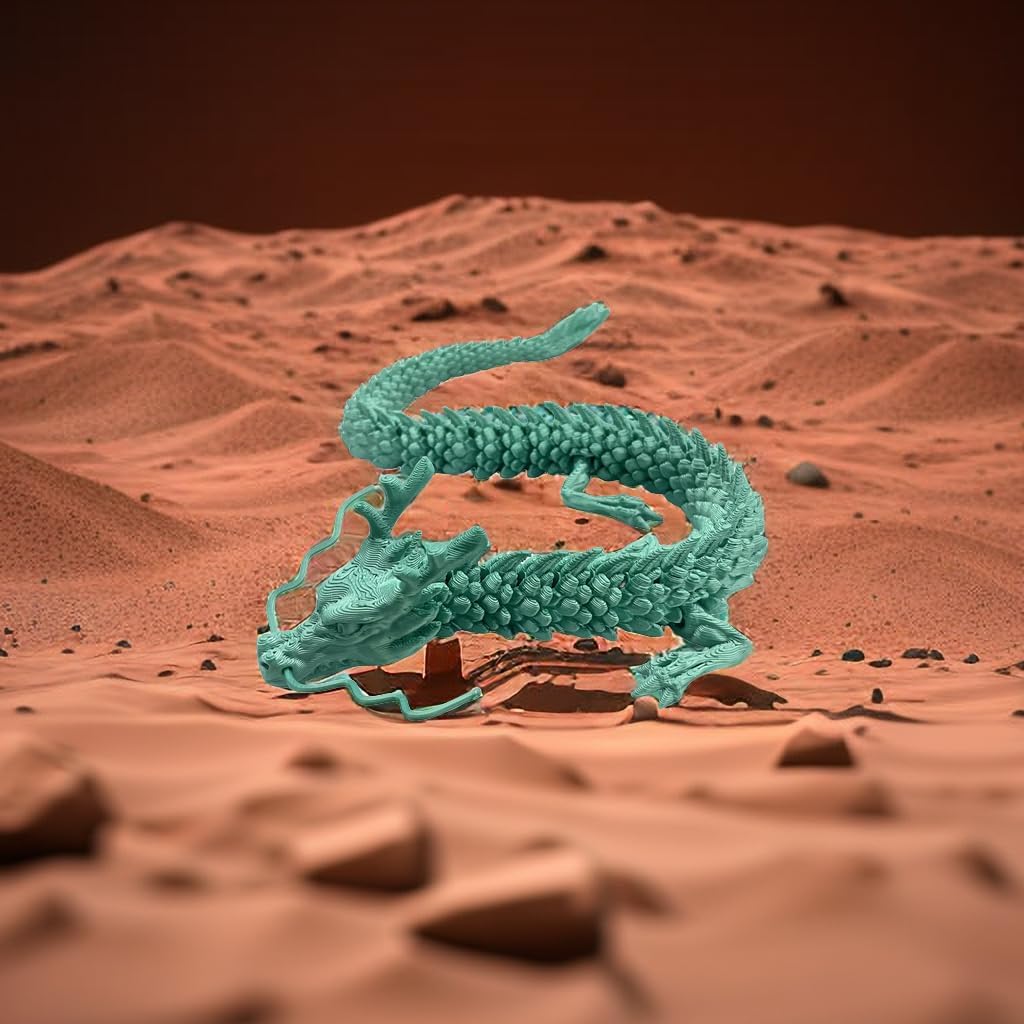 NEZIH Dragón impreso en 3D, articulaciones giratorias y articuladas articuladas en 3D, juguetes impresos en 3D de 18 pulgadas para niños y adultos,