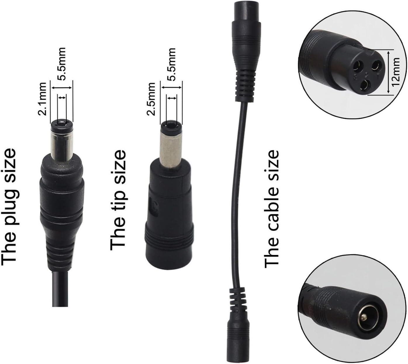Salida con certificación UL 54.6V 2A 48V Cargador de batería de litio para batería de litio de 48V 13S Enchufe DC 0.217 in 0.083 in con 0.217 *