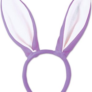Beistle Orejas de conejo suaves al tacto, lavanda y blanco Beistle Orejas de conejo suaves al tacto, lavanda y blanco