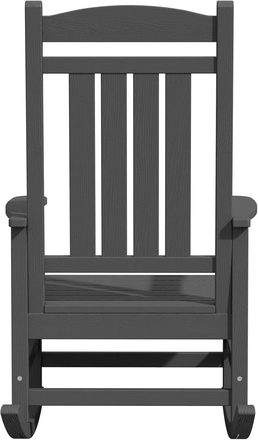 KINGYES Mecedoras para exteriores, resistentes a la intemperie, mecedoras de patio con respaldo alto para adultos, color gris
