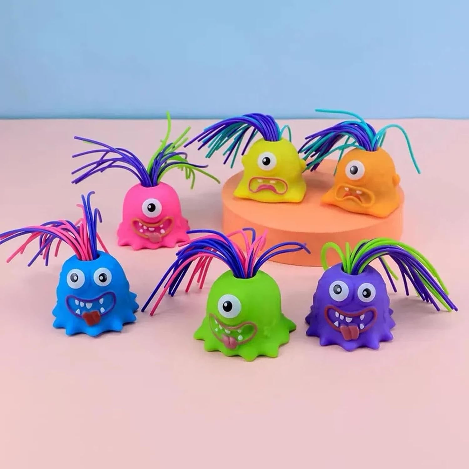 Lscsdf Screaming Pals, juguetes de sonido para tirar del cabello, divertidos juguetes de grito para niños y adultos, juguetes para aliviar el estrés