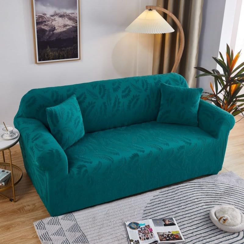 Fundas para sofá con estampado de hojas, fundas elásticas para sofá, impermeables y lavables, 1 pieza para sala de estar, protector antideslizante