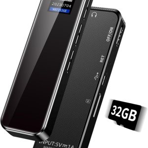 Grabadora de voz digital de 32 GB para conferencias y reuniones, grabadora activada por voz con capacidad de 2324 horas, grabadora de audio de Grabadora de voz digital de 32 GB para conferencias y reuniones, grabadora activada por voz con capacidad de 2324 horas, grabadora de audio de