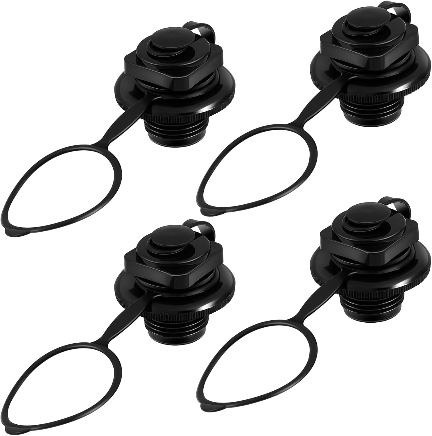 Inflatable Boat Air Valve Inflatable Boat Spiral Air Plugs One Way Inflation Boston Valve Replacement Screw for Pool Rubber Dinghy Raft Kayak Boat
