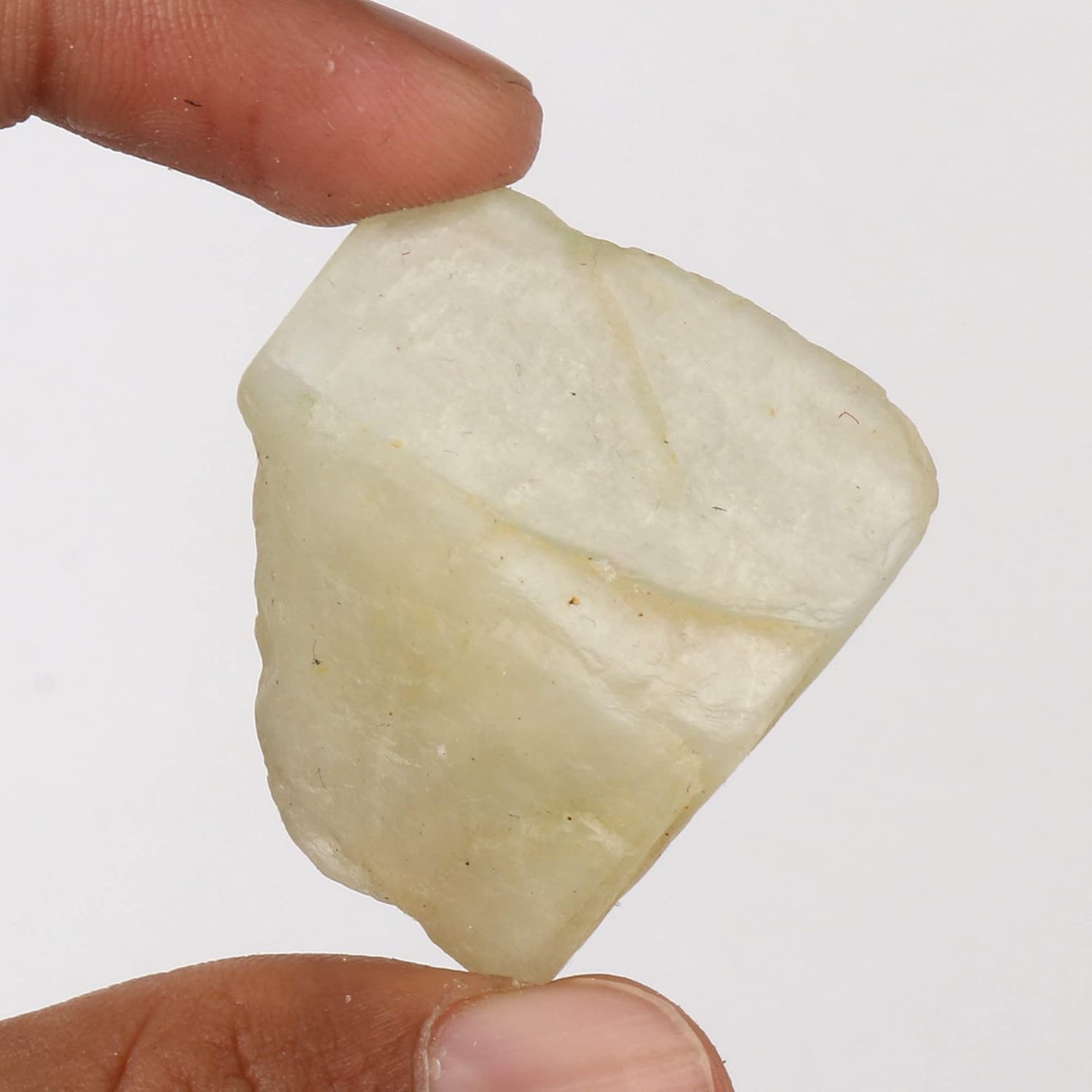 GEMHUB Cristal natural de piedra lunar blanca áspera de 141.3 quilates, piedra lunar genuina, sin cortar, cristal curativo áspero