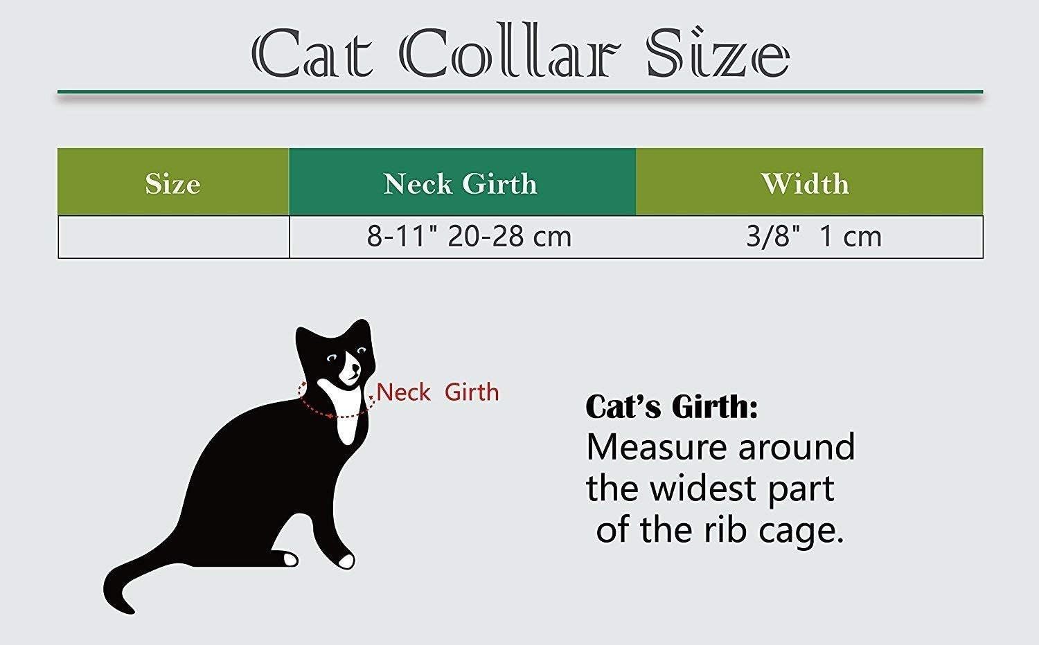 chukchi corazón Bling collar de gato con cinturón de seguridad y campana 811pulgadas, xs, Negro y rosado