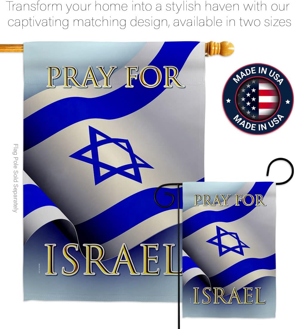 Pray for Israel – Juego de clavijas de madera con barra de madera para decoración del hogar, pancarta, poste para habitación, pequeño para colgar en
