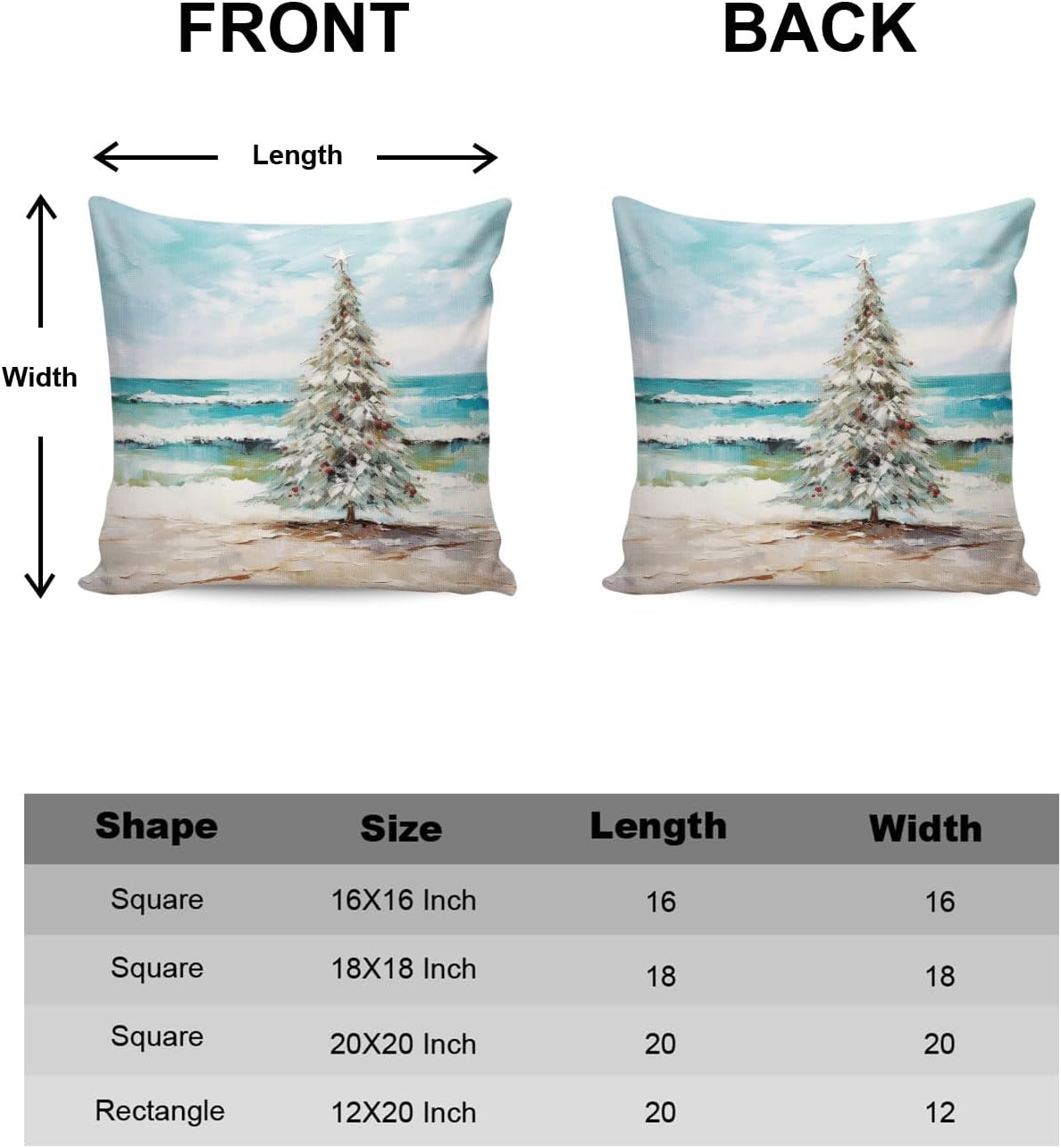 zzsunfeel Juego de 2 fundas de almohada de lino de 16 x 16 pulgadas, fundas de almohada cuadradas de lino suave de lino suave para sofá