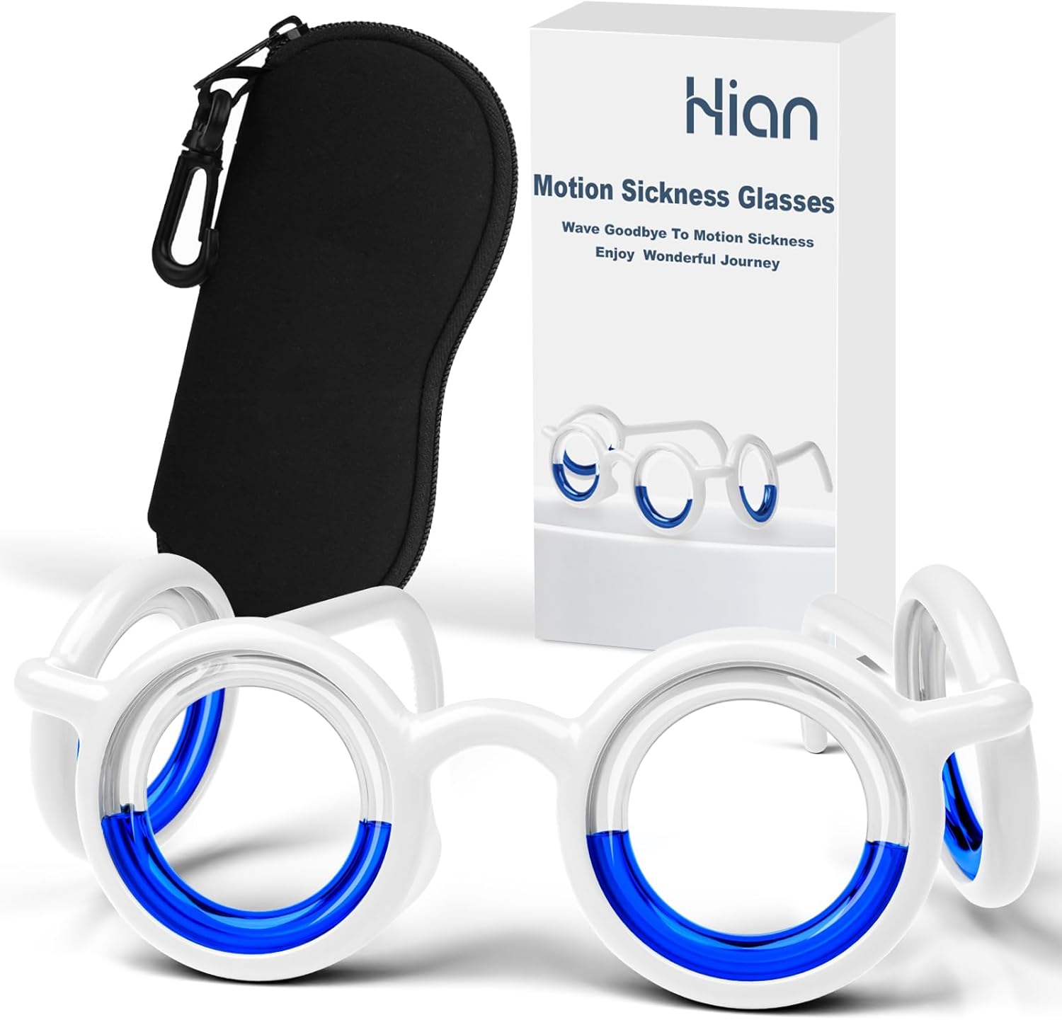 Gafas para mareo por movimiento, gafas para enfermedad de automóvil, aliviar el mareo, mareo y mareo, gafas antináuseas y vértigo, sin lentes