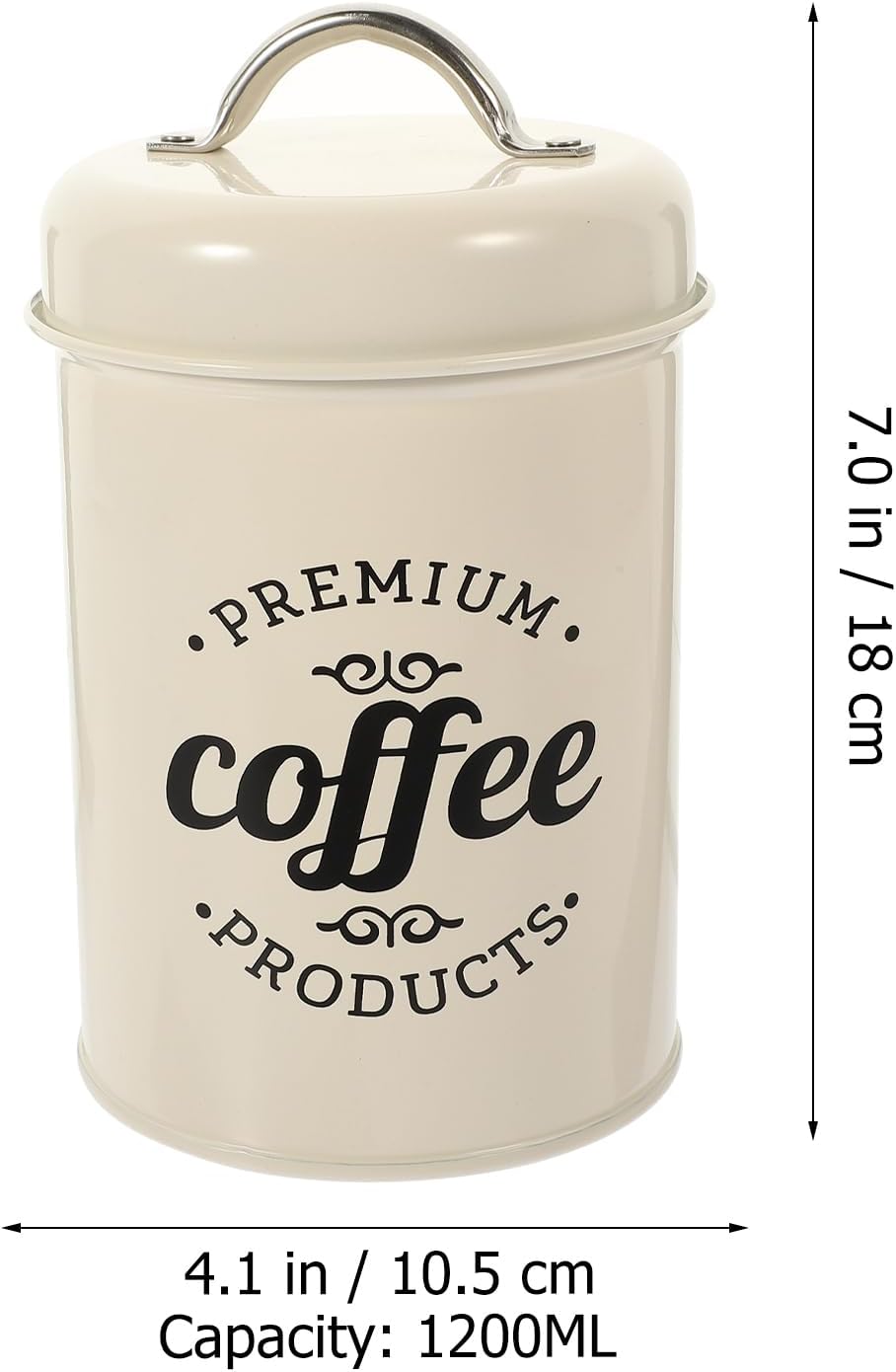 NOLITOY Contenedor de metal de lata de caramelo con tapa bote de grano de café café y azúcar sellado recipiente de café envases de almacenamiento de