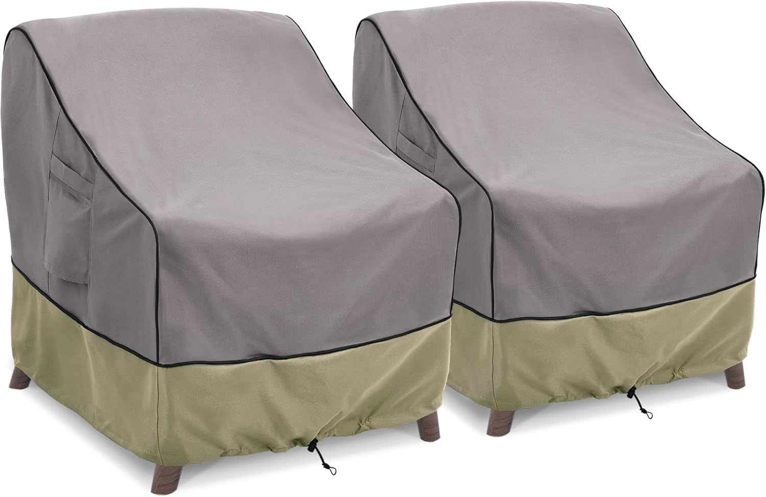 BRIVIC Fundas impermeables para muebles de patio, fundas para sillas de césped al aire libre, se adaptan a hasta 29 pulgadas de ancho x 30 pulgadas