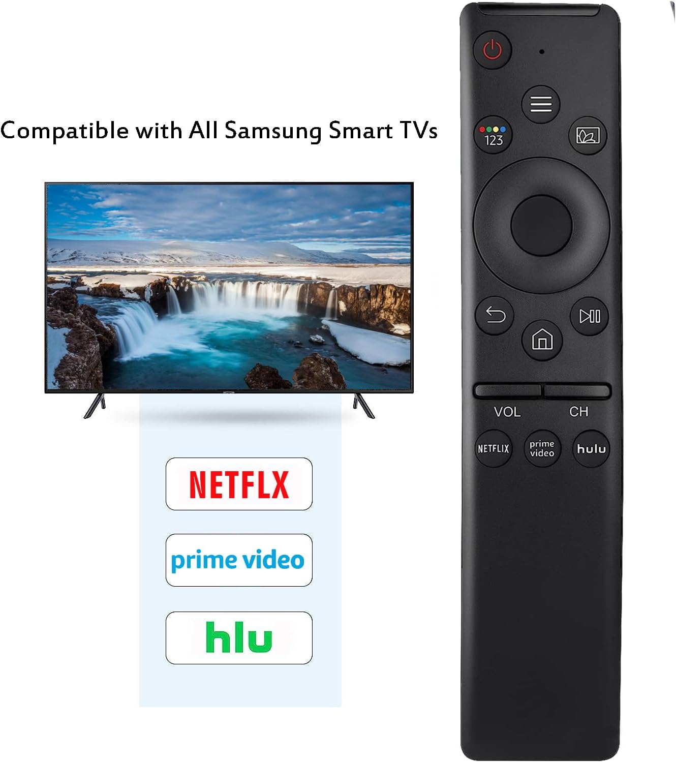 Reemplazo remoto universal para todos los televisores Samsung, control remoto para Samsung Smart TV con 3 botones de acceso directo sin función de