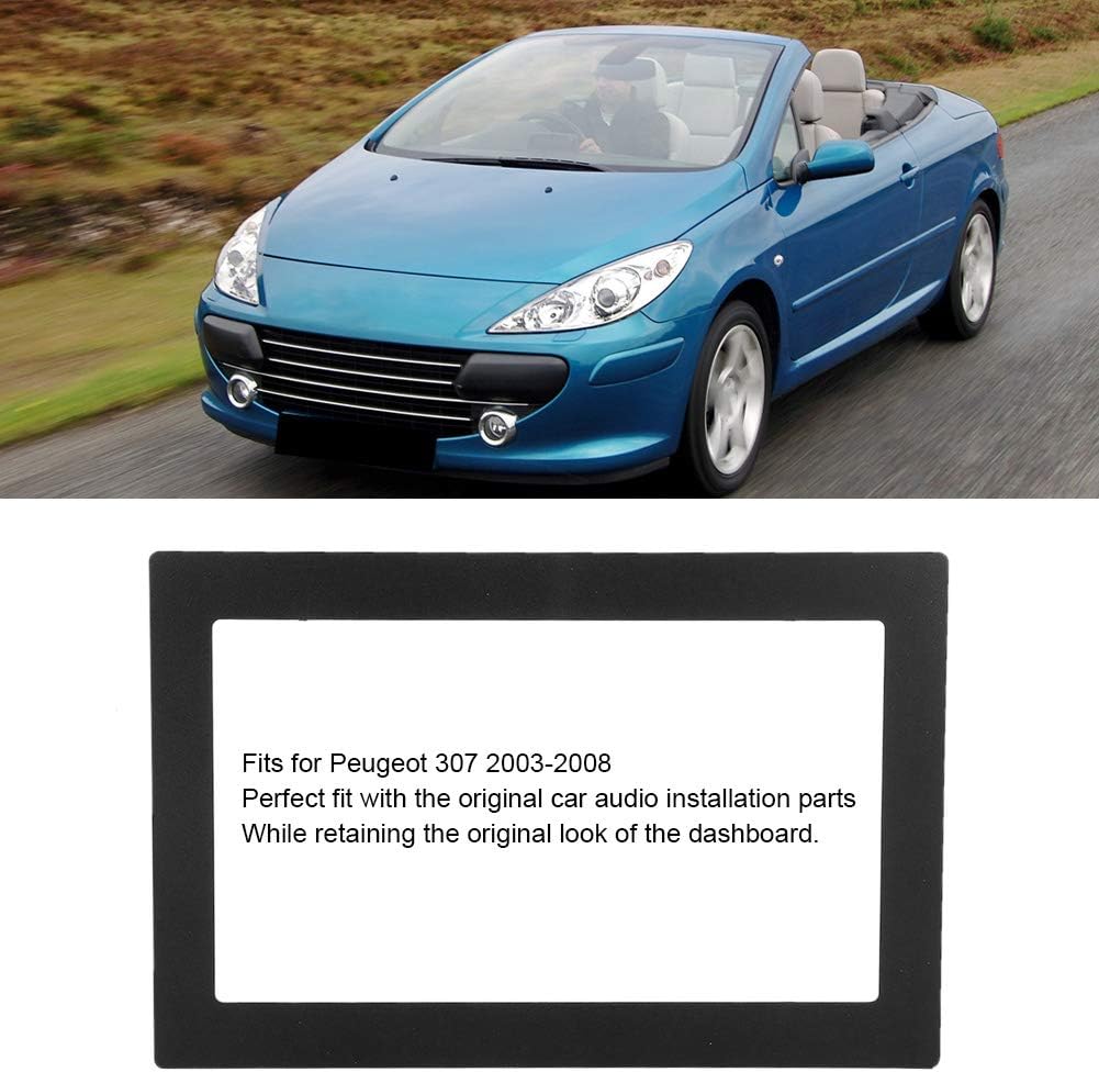 Qiilu Marco estéreo de coche de 7 pulgadas y 2Din, marco universal para montaje en tablero de fascia, kit de instalación de marco de 7.008 x 4.016 in