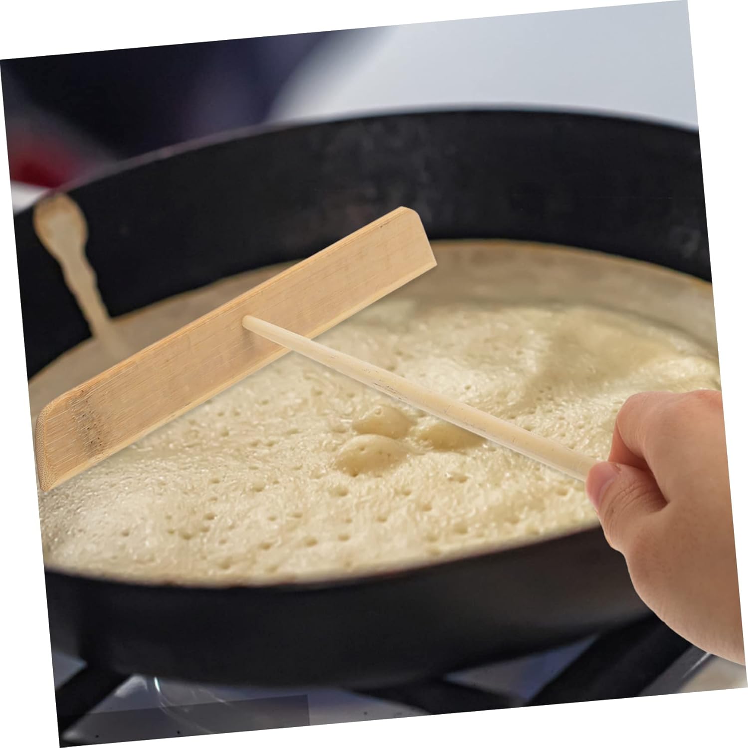 1 Unidades de herramientas para panqueques Herramientas especiales Kit de herramientas para el hogar Kit de barbacoa Crepe Spreader Stick Grill