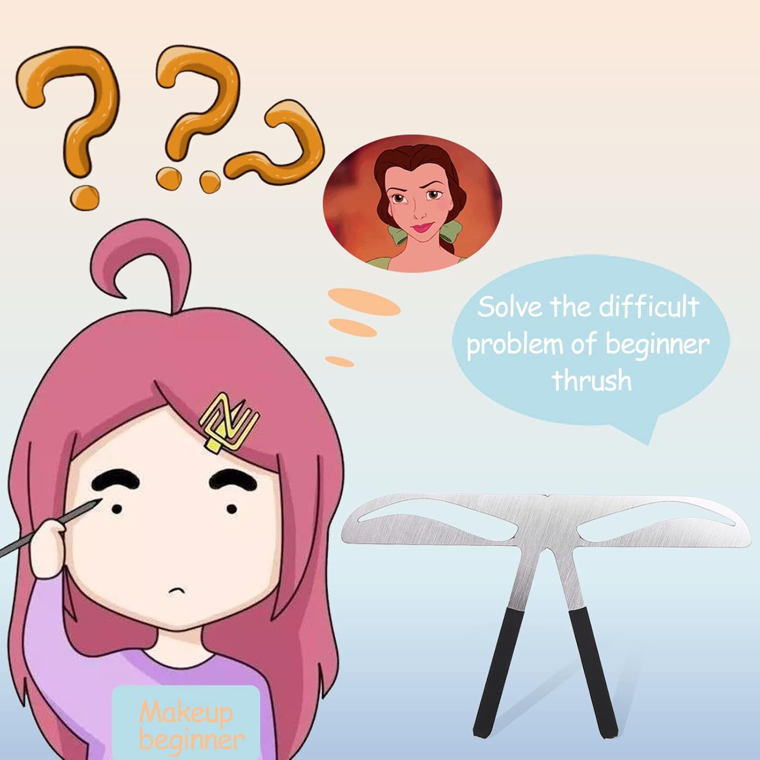 4 tipos de regla permanente para cejas, medida de cejas, regla de extensión de equilibrio, plantilla de forma de ceja (cejas clásicas)
