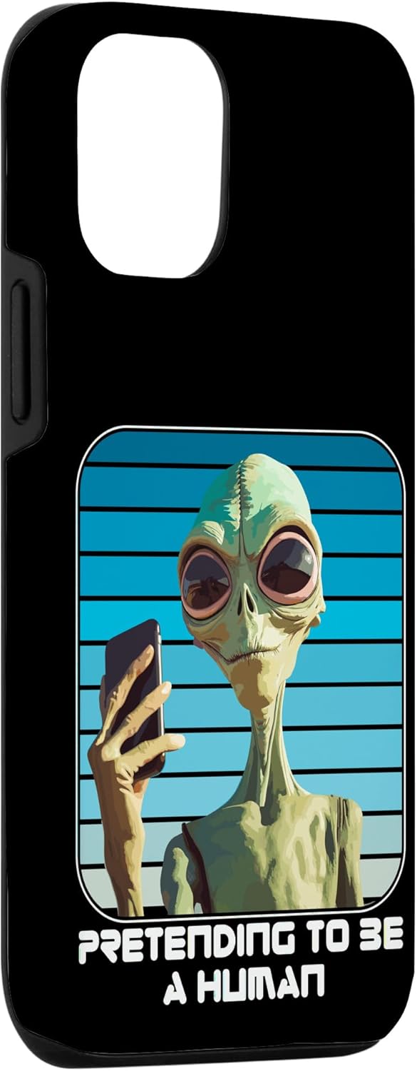 iPhone 14 Pro Alien Pretending To Be A Human Halloween Women, Men, Kids Case