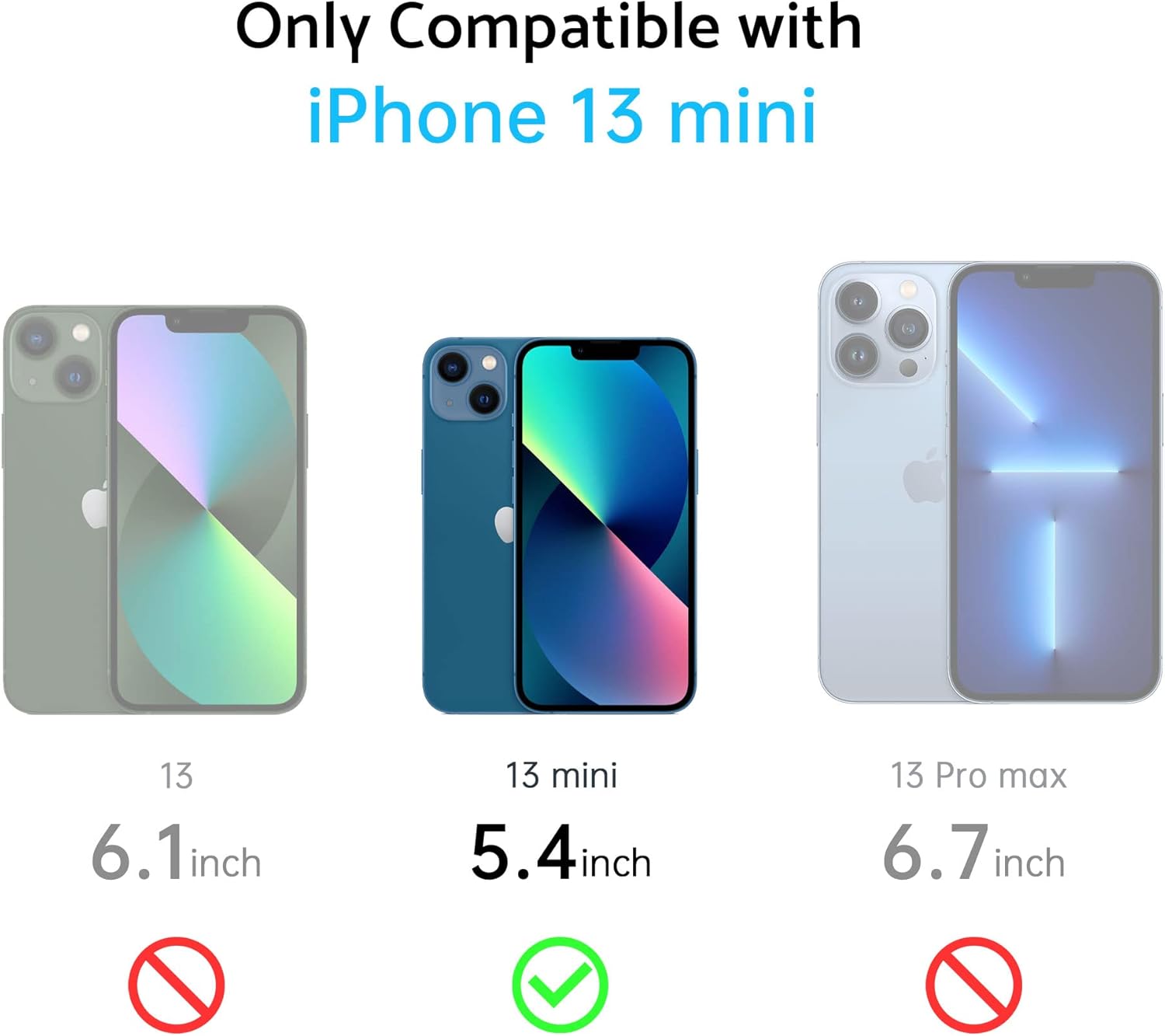 Anqrp Funda diseñada para iPhone 13 Mini, compatible con carga inalámbrica Funda delgada de silicona suave antiarañazos para iPhone 13 Mini de 5.4