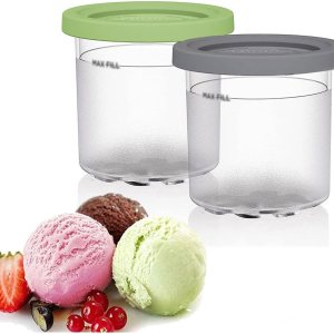 EVANEM 246 recipientes de crema para creami, para contenedores de crema ninja, 16 onzas, seguros y a prueba de fugas para máquina de helados serie EVANEM 246 recipientes de crema para creami, para contenedores de crema ninja, 16 onzas, seguros y a prueba de fugas para máquina de helados serie