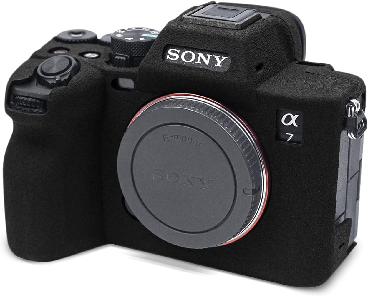 Rieibi Alpha 7 IV Cámara Caso, Funda Protectora De Silicona Suave Para Sony A7 IV Cámara Digital, Cubierta Ligera Para Sony A7IV A7I V A7M4 – Negro