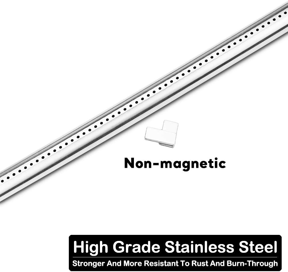 Uniflasy Tubo de quemador 65032 para Weber Q300 Q3000 Q320 Q3200 404341 57060001 586002 parrilla de gas 304 parrilla de acero inoxidable 60036 80385