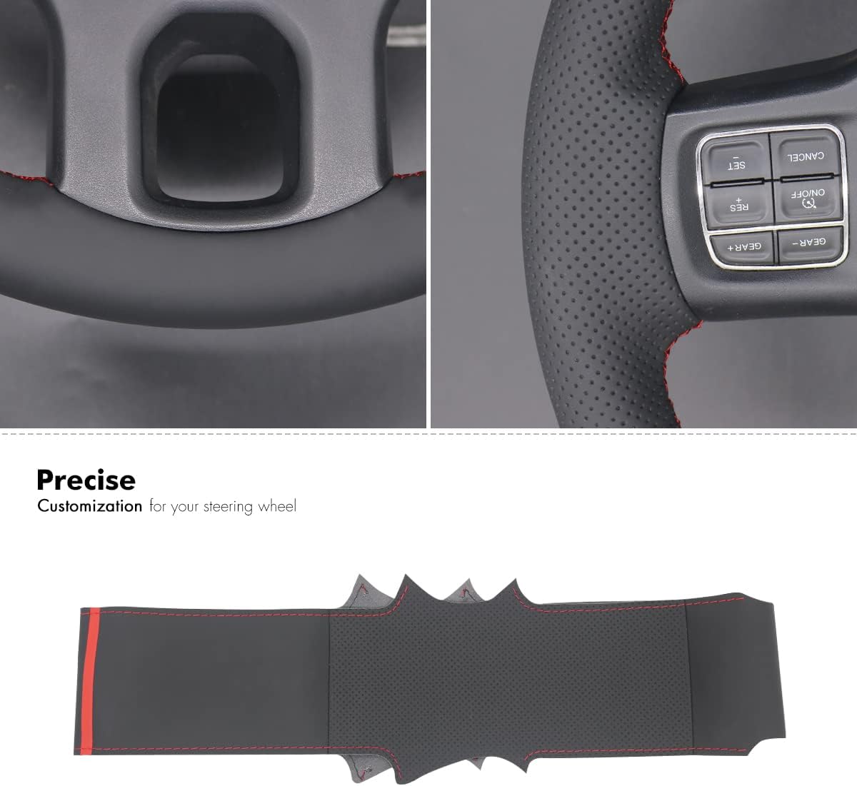 MEWANT Fundas para volante de automóvil Dodge RAM 15001500 Classic  25003500  5500  5500