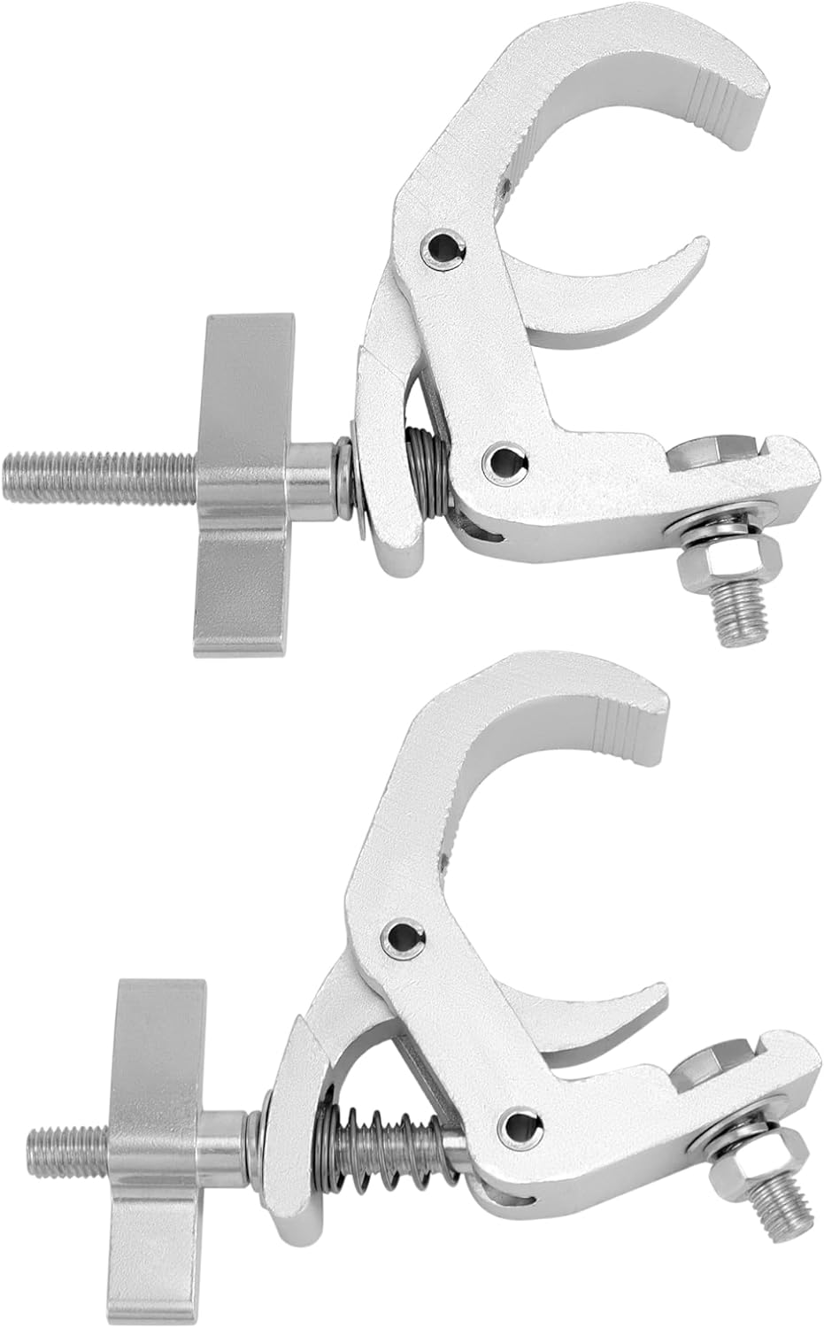 QWORK Abrazadera de luces de escenario con abrazadera de truss, paquete de 4 abrazaderas profesionales resistentes de 330 libras para accesorios de