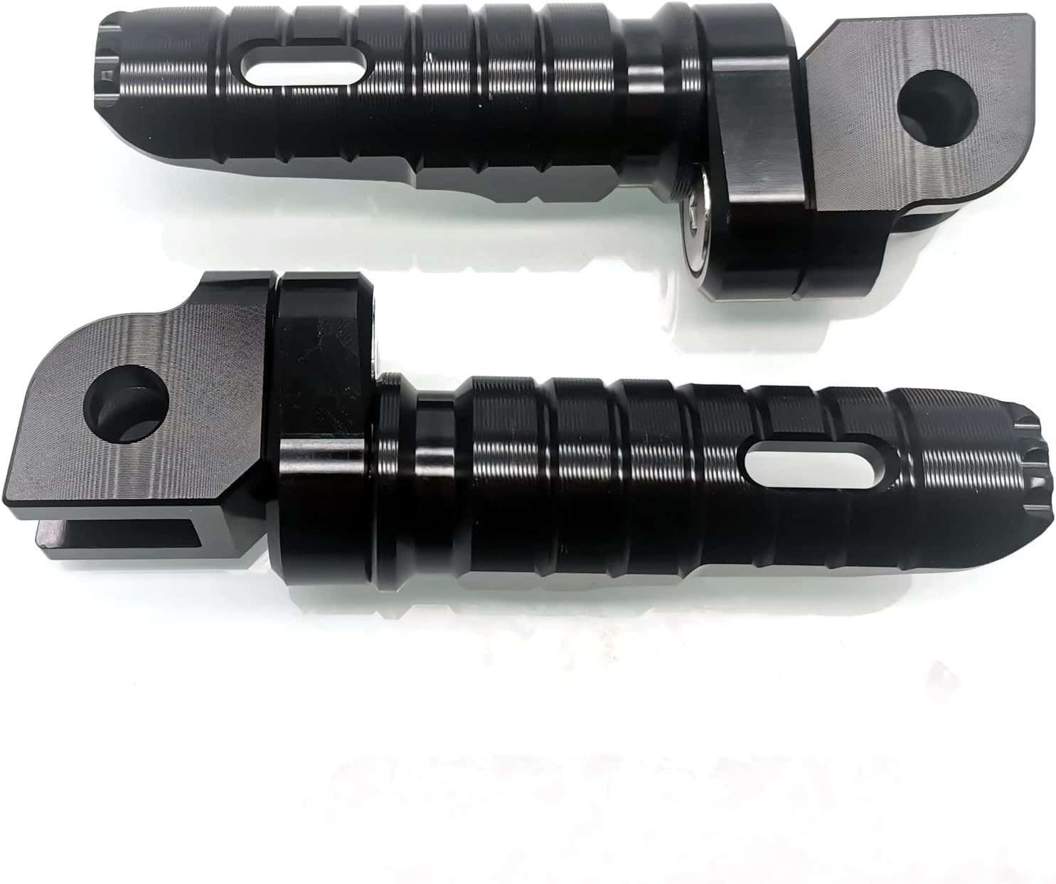 MZS Estriberas para motocicleta, estriberas delanteras para jinete, pedal de descanso ajustable de aluminio negro compatible con GROM Monkey CBR 600