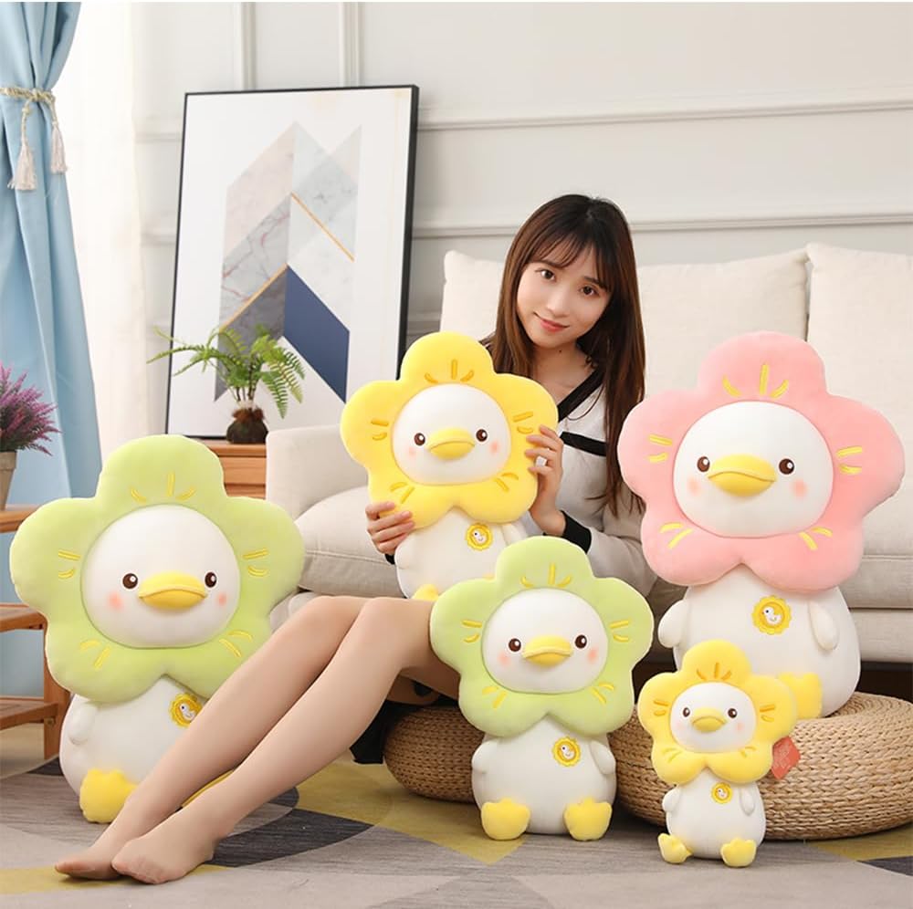 Peluche de pato de peluche suave y lindo juguete de peluche para niños, pato, rosa, 9.8 pulgadas